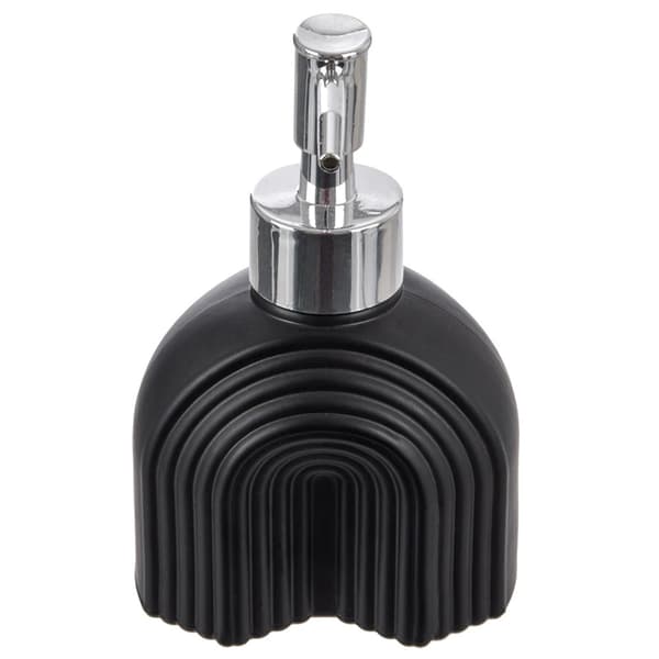 Sæbedispenser i glas, mat sort, 180 ml