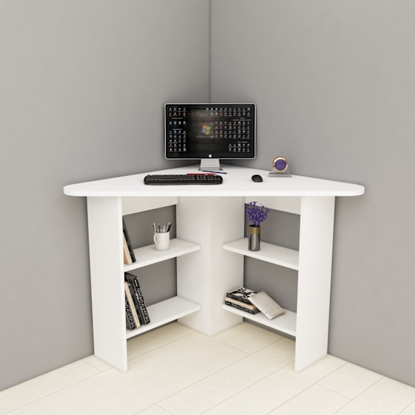 Study Desk Corner - Hvid