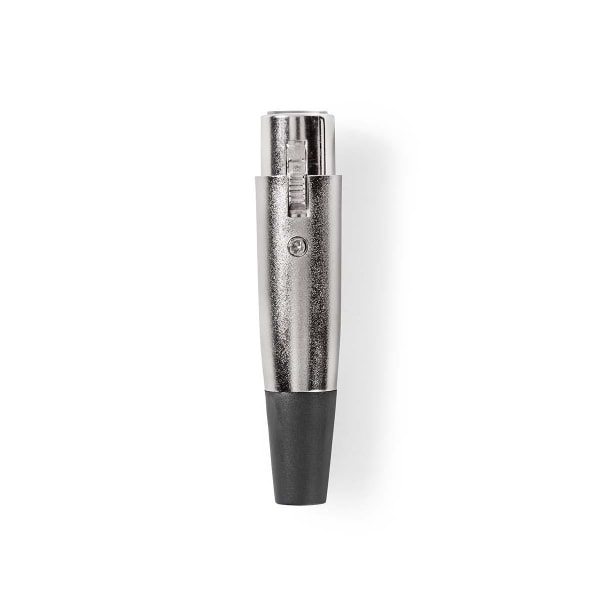 XLR-kontakt | Rak | Hona | Nickelplaterad | Lödning | Kabel input diameter: 7.0 mm | Metall | Silver | 25 st. | Plastpåse