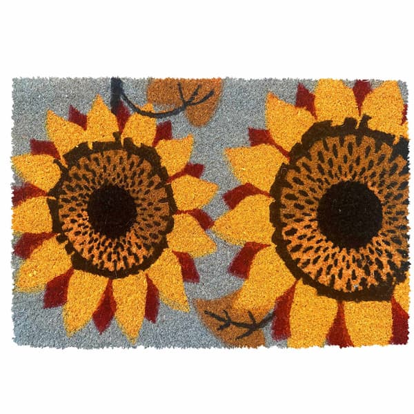 Kokosnøddemåtte, botanisk design, 60x40 cm