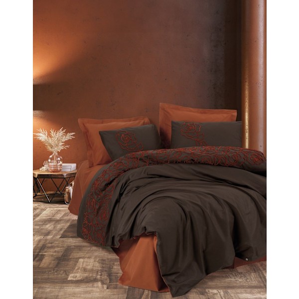 Double Pussilakanat Rosen - Tile Red