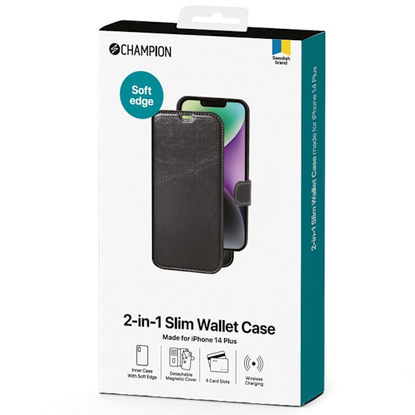 2-in-1 Ohut lompakko iPhone 14 Plus