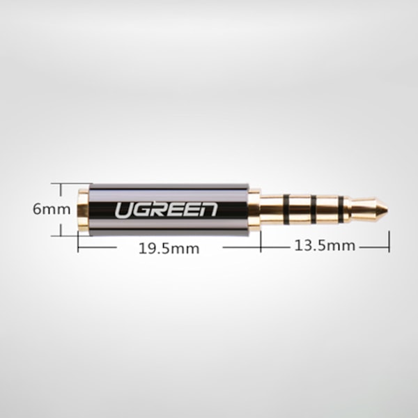 Adapter ljudjack 3,5 mm hane till jack 2,5 mm hona svart