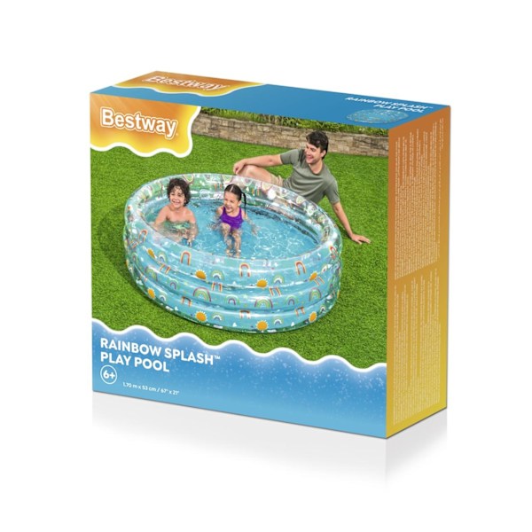 Tropical Play Pool 67"x21" med sikkerhedsventiler og reparationsmærke