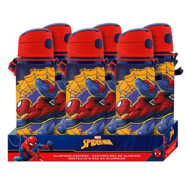 Spiderman aluminium kantine 600 ml til børn, holdbart design