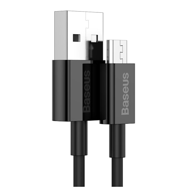 Erinomainen kaapeli microUSB USB-kaapeli nopeaan lataukseen 2A 1m musta