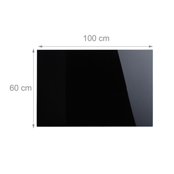 Magnetplade i sort glas