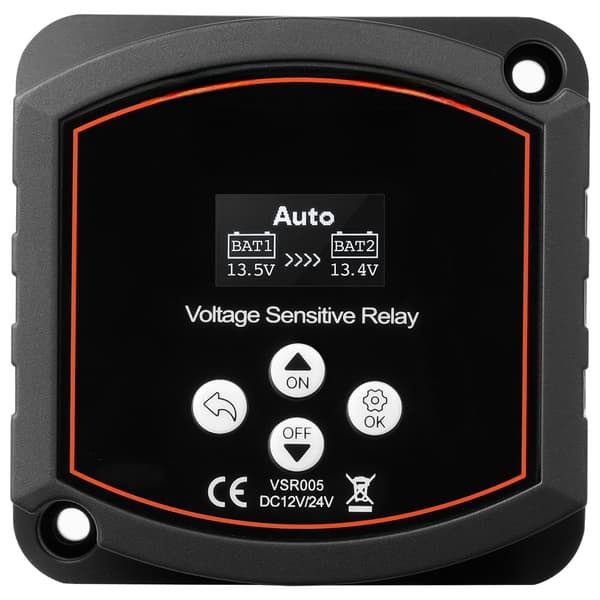 Dubbel batteriisolator 12V 300A VSR, LCD, manuell auto