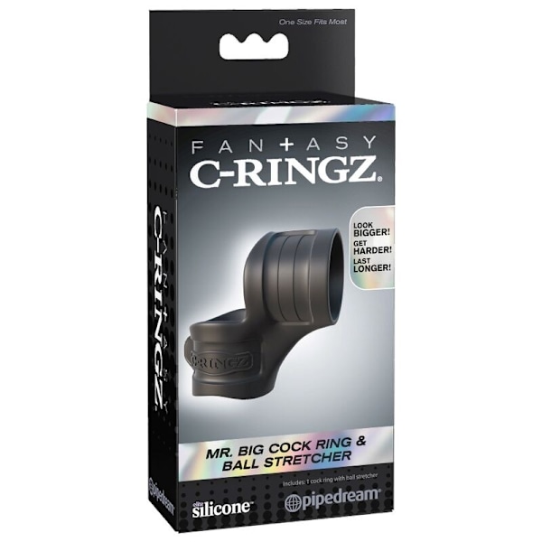 Fantasy C-Ringz - Iso kukkosormus ja pallo