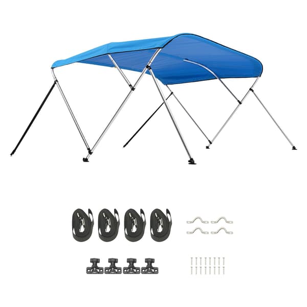 3-bovs bådbiminitop, 600D polyester, aluminiumsramme