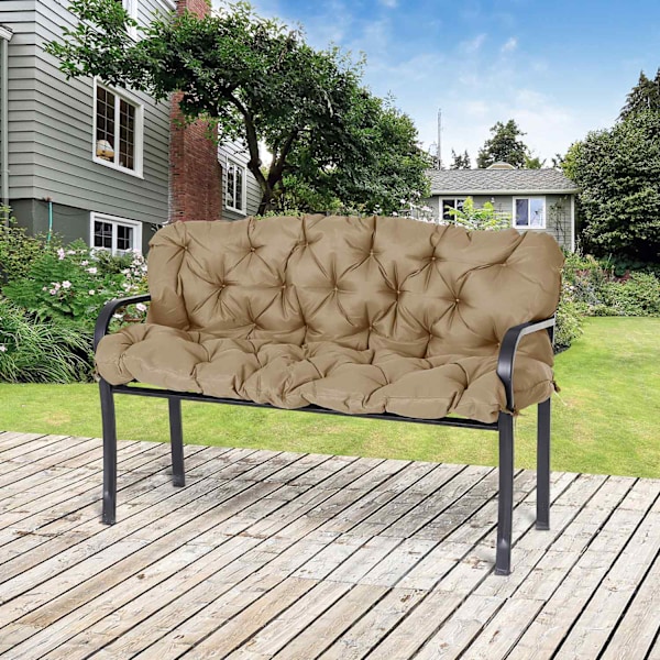 3 personers bænkhynde 150x98x8 cm bænkhynde med stropper, sædehynde, udendørs/indendørs stolehynde, sædehynde, sædehynde, bænkhynde til havemøbler, ve