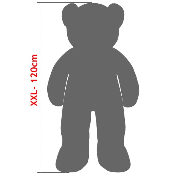 Brun kæmpe bamse, 150 cm, blød polyesterpels