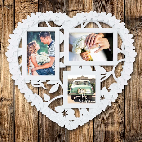 Hjerteformet collageramme