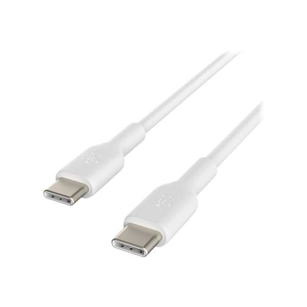 Belkin BoostCharge - USB-kabel - 24 pin USB-C (hane) till 24 pin USB-C (hane) - 1 m - vit