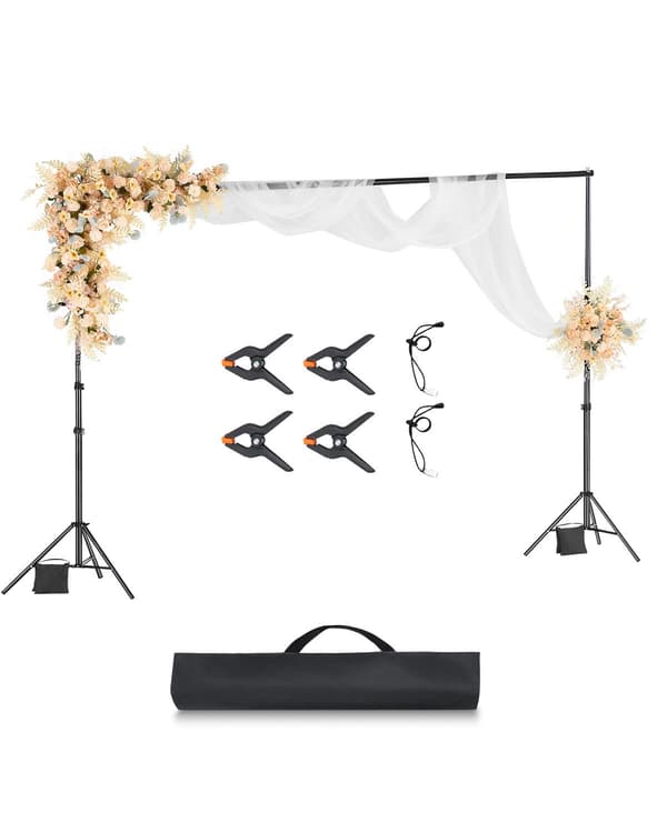 Fotobakgrundsstativkit, justerbar 3x3 meter, bärbar