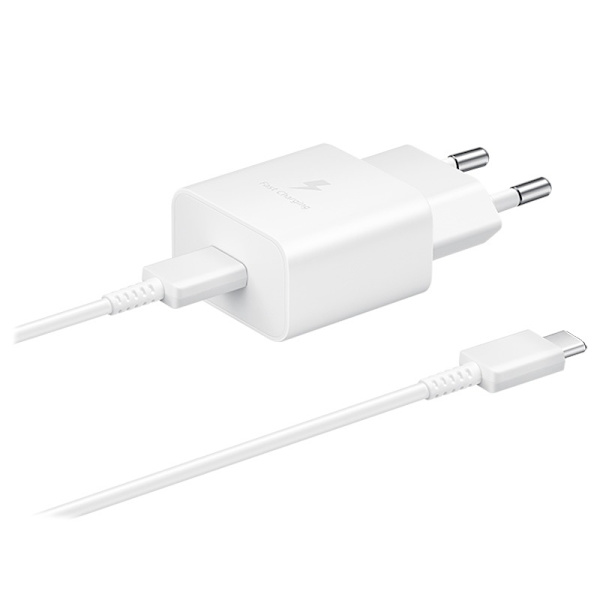 Samsung USB-C snabbladdare & USB-C-kabel, 15W - Vit Vit