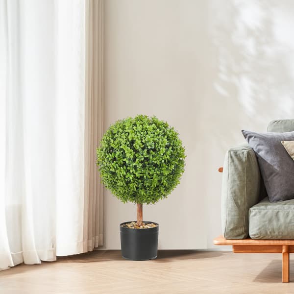 Konstgjorda buxbomträd, 60 cm, set om 2