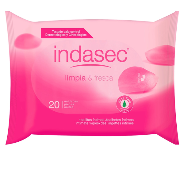 Indasec Clean And Fresh Intimate Wipes 20 Units