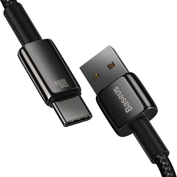 Volframikultakaapeli USB-USB-C 480Mb-s 100W 1m musta
