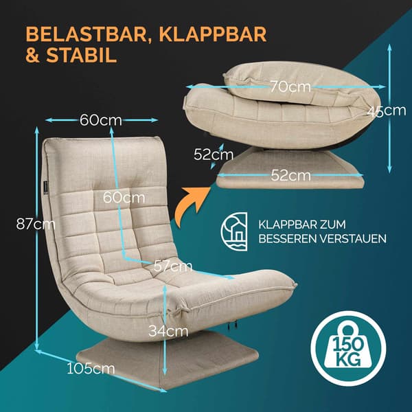 Relaxfåtölj Aberdeen Cream Tyg