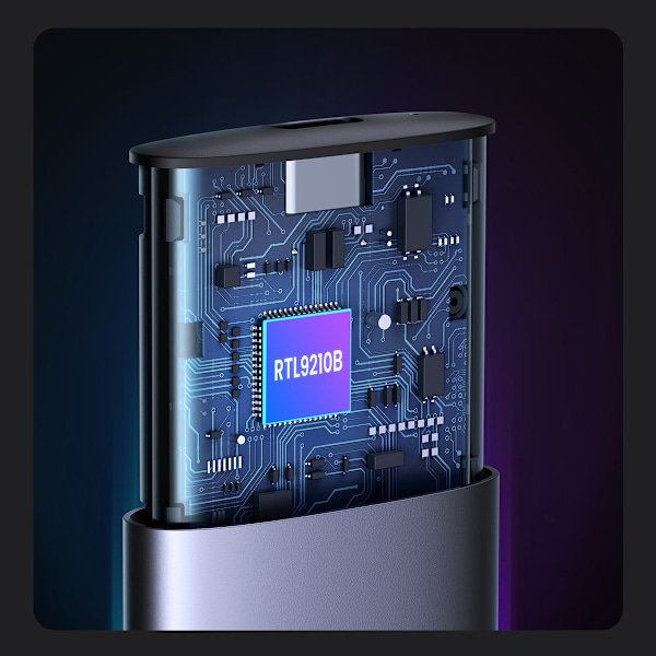 Taskukotelo M.2 SSD -asemalle USB 3.2 Gen 2 SuperSpeed ​​​​USB 10 Gbps harmaa