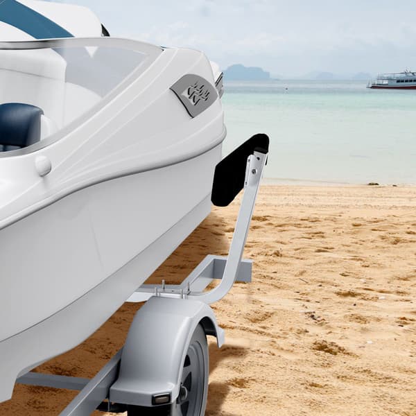 Båttrailer med styrsystem, 2-pack justerbara ståldämpade