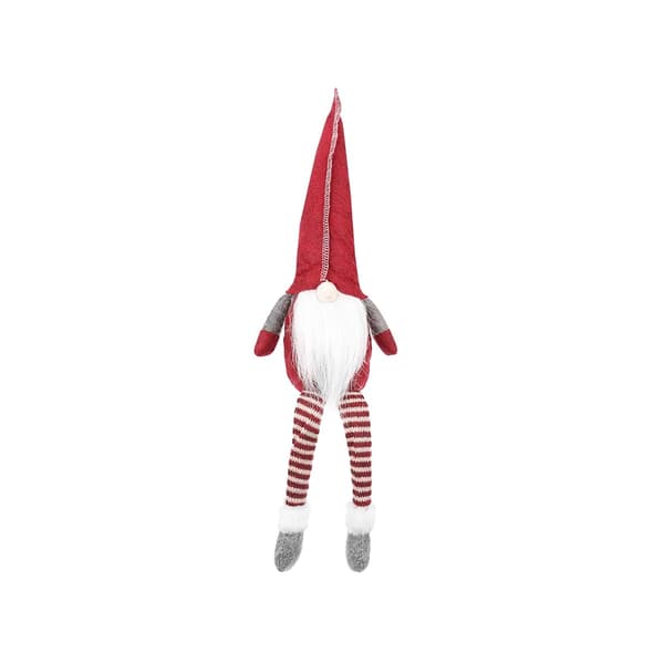 Röd sittande tomte