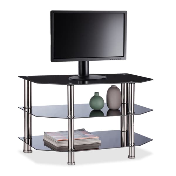 TV bord Sort Glas