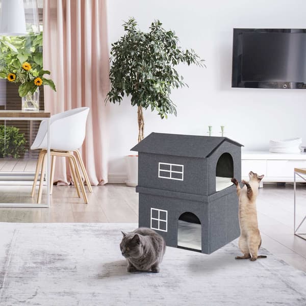 2 våningar katthus för inomhus