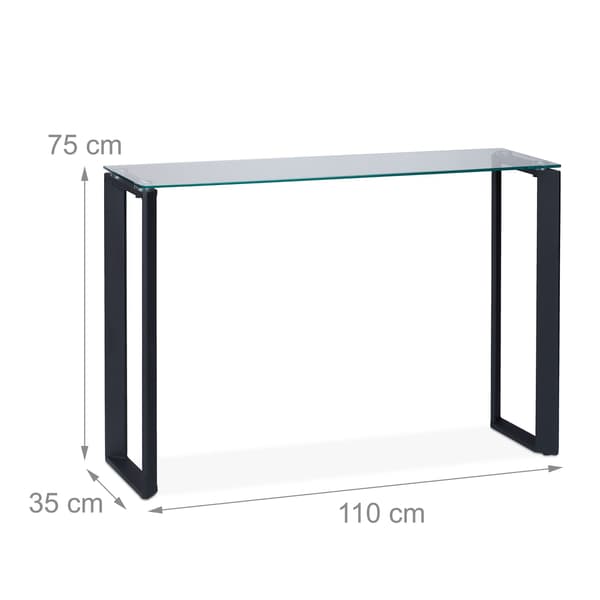 Konsolbord med glasbordplade