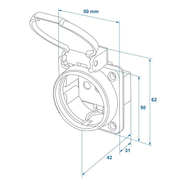 Schuko pistorasia 16A/250V