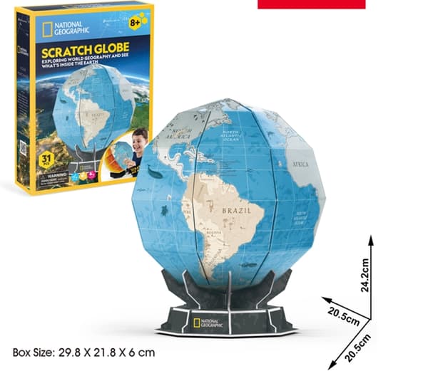 Cubicfun 3D Puslespil Scratch Globe