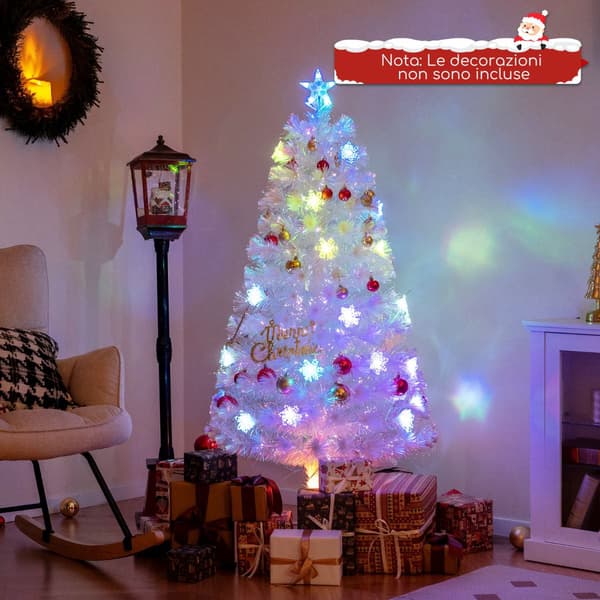 Fiberoptisk juletræ 120 cm, LED-lys, stjernetop
