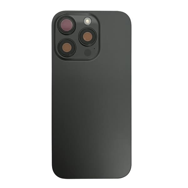 iPhone 15 Pro bagcover med små dele - sort titanium