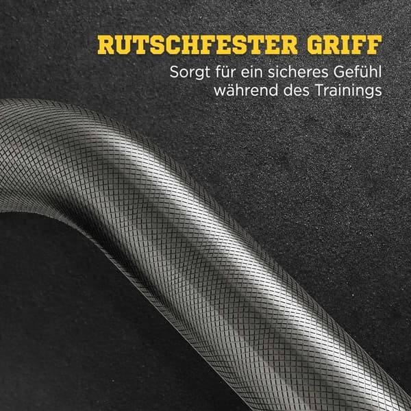 Curl skivstångsset 25 kg med 6 viktskivor, halkfritt grepp, PVC-belagd, svart