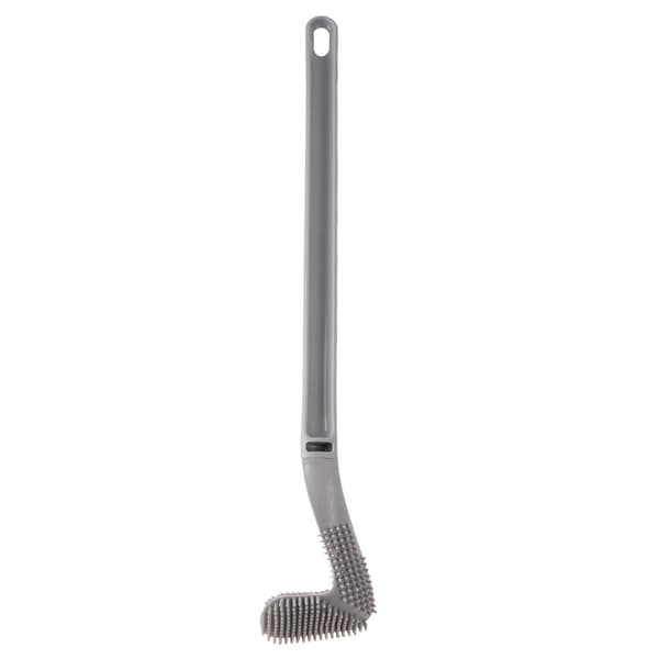 Silikoninen WC-harja, harmaa, 40 cm, ripustettava