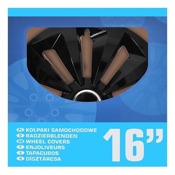 Pyöränsuojussarja Fox black 16 tuumaa 4 osaa esittelylaatikossa