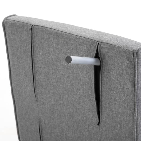 Bäddsoffa Med Armstöd 65X69X80Cm 3-I-1 Bäddsoffa, Gästsäng, Schäslong, Linneliknande Polyester, Grå