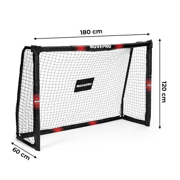 Fodboldmål med net, stålramme, 180x120 cm