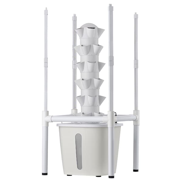 Hydroponisk tårn, 30 kapsler, 6-lags, LED-lys, app-styring
