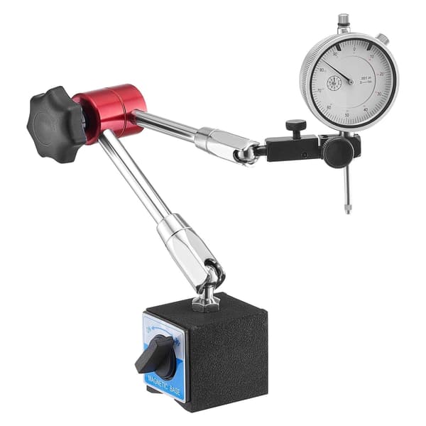 Mätklocka med magnetisk bas, 0,03 mm, 0-25,4 mm