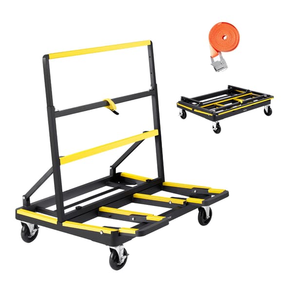 Gipsvægsvogn, kapacitet 1800 lb, foldbar stål