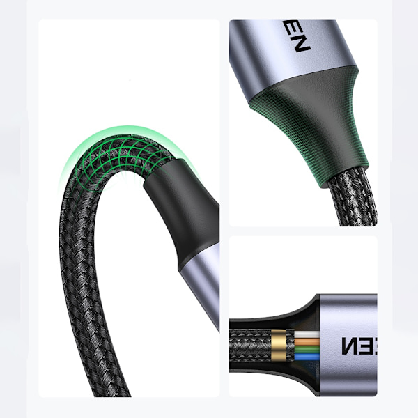 Kabel för SSD-enhet USB-C - micro USB-B 3.0 5Gb/s 3A 1m grå