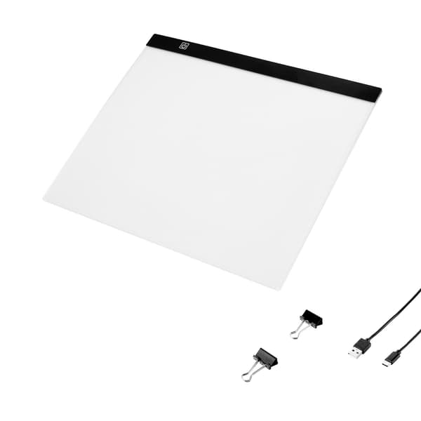LED-valolevy B4 jäljitykseen, USB-C, himmennettävä, musta