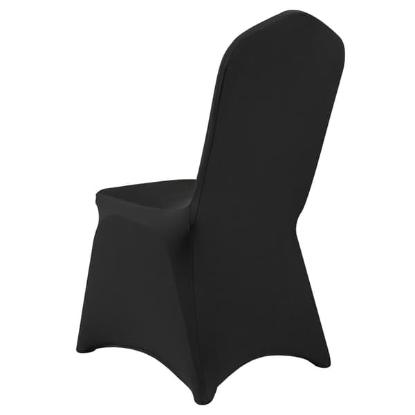 Överdrag till fällbara spandexstolar, tvättbara, 50-pack svarta