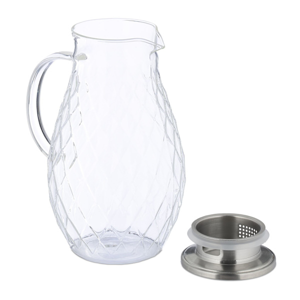 Glaskaraffel med låg 2 l