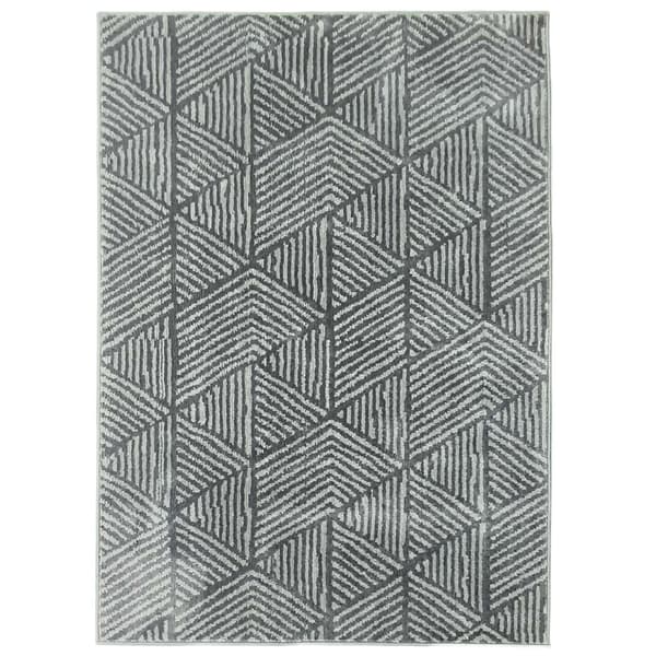 Mørkegrå vaskbart stuetæppe – 150 x 80 cm