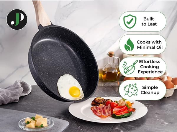 15-delt Granite Non-stick køkkengrejsæt – Sort