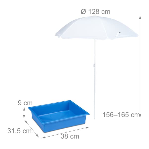 Hvid siddeplads til børn Træ med parasol