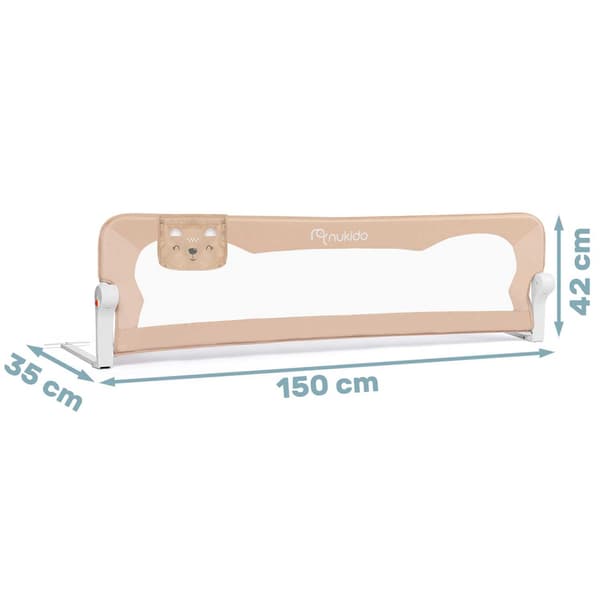 Gelænder til seng 150 x 42 x 35 cm Nukido beige